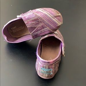 Toddler purple sparkly Toms